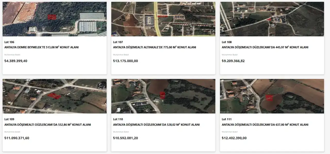 Antalya’da 30 TOKİ Arsası Satılıyor 4